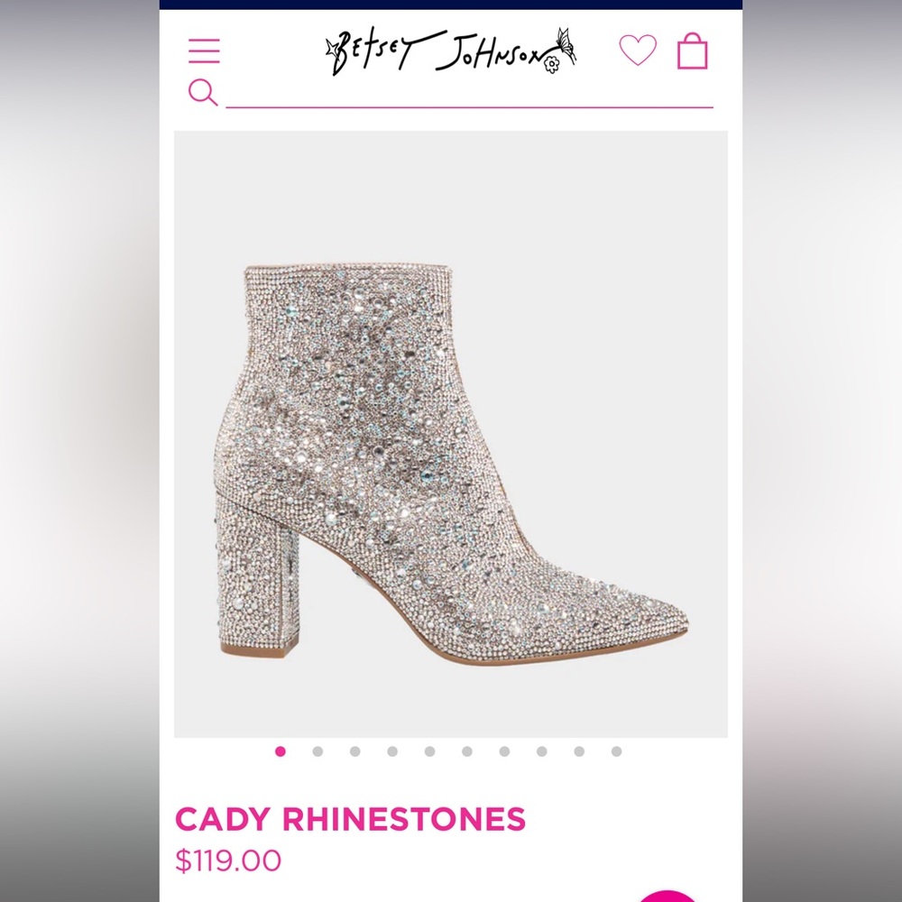Betsey Johnson Cady Rhinestone booties